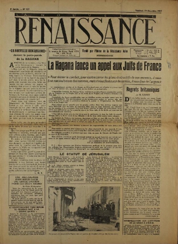 La Nouvelle Renaissance  N°127 (19 déc. 1947)